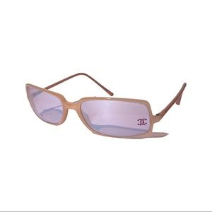 Chanel Pink Mirrored Rectangle Sunglasses